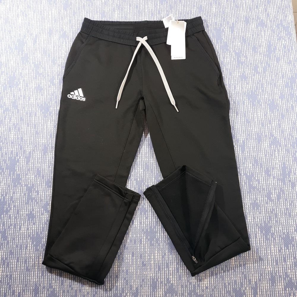 Adidas Team Tap Jogger Pants Womens Small Black Aeroready Primegreen NEW